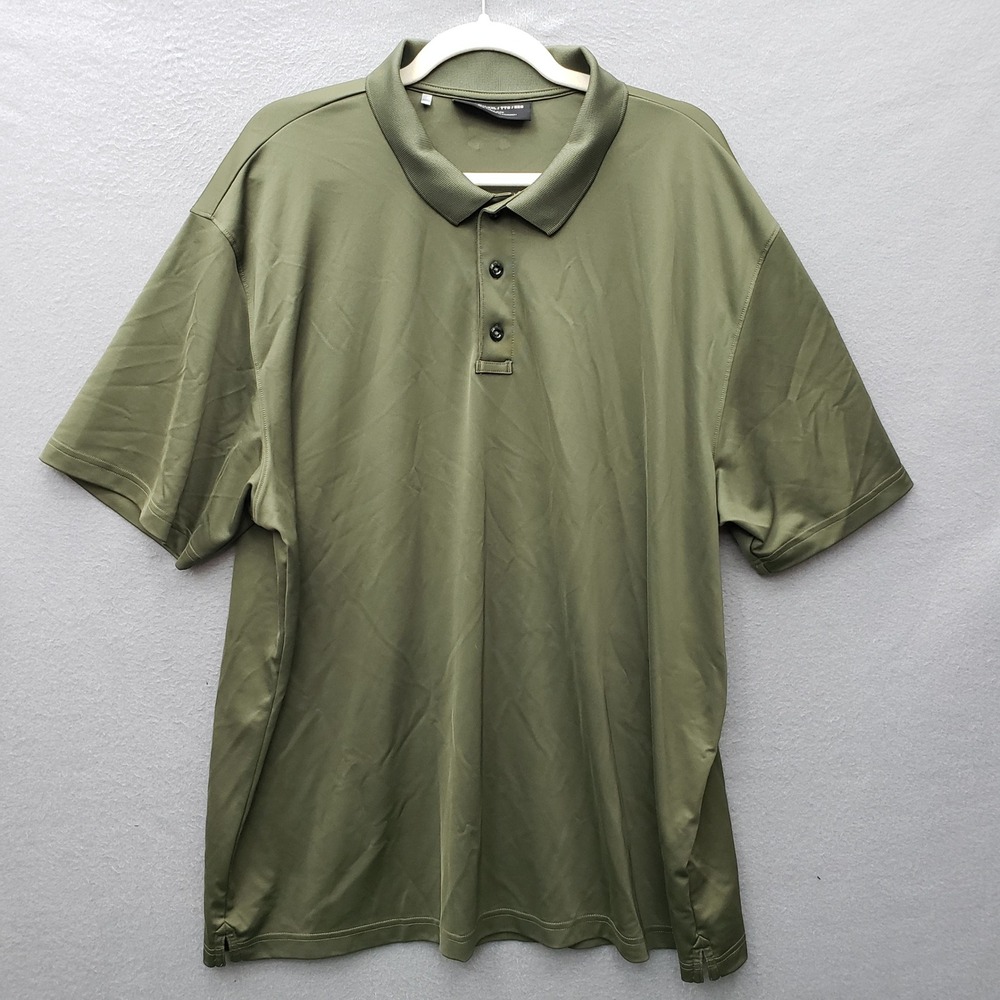 Under Armour Athletic Polo Shirt Olive Green Golf Office Casual Men's Size XXL